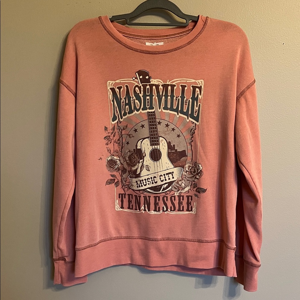 Nashville Distressed Graphic Sweatshirt